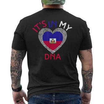 It's In My Dna Haiti Flag Haitian Life Pride Haiti Patriotic Men's T-shirt Back Print - Seseable