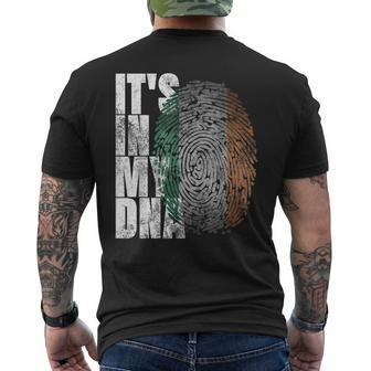 Its In My Dna Irish Retro Vintage Celtic Ireland Flag Men's T-shirt Back Print - Monsterry