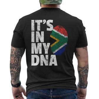 It's In My Dna South Africa African Flag National Pride Men's T-shirt Back Print - Monsterry AU