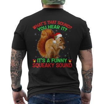 It's A Squeaky Sound Christmas Squirrel Pajamas Mens Back Print T-shirt - Thegiftio UK