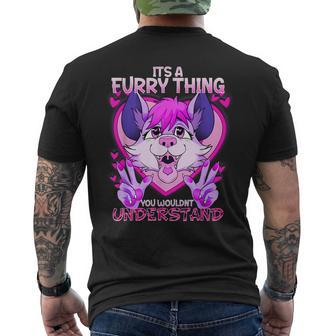 It's A Furry Thing You Wouldn't Understand I Fursona Fandom Men's T-shirt Back Print - Thegiftio UK