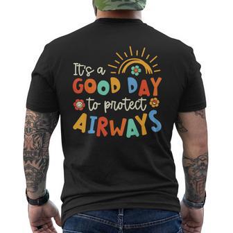 It's A Good Day To Protect Airways Respiratory Therapist Men's T-shirt Back Print - Monsterry CA