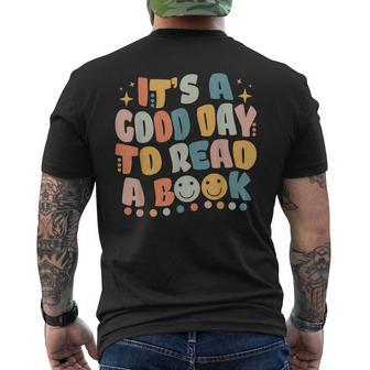 Its Good Day To Read Book Library Reading Lovers Mens Back Print T-shirt - Thegiftio UK