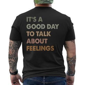 It's A Good Day To Talk About Feelings Mental Health Men's T-shirt Back Print | Mazezy AU