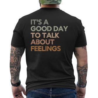 Its Good Day To Talk About Feelings Mental Health Men's T-shirt Back Print - Seseable