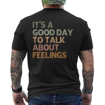 Its A Good Day To Talk About Feelings Mental Health Awarenes Men's T-shirt Back Print - Seseable