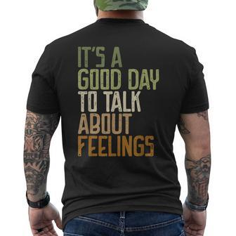 Its Good Day To Talk About Feelings Mental Health Awareness Men's T-shirt Back Print | Mazezy CA