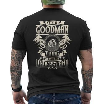 It's A Goodman Thing You Wouldn't Understand Family Name Men's T-shirt Back Print - Seseable