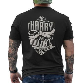 It's A Harry Thing You Wouldn't Understand Family Name Men's T-shirt Back Print - Seseable