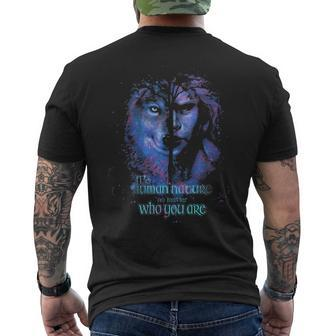 It's Human Nature No Matter Who You Are Men's T-shirt Back Print | Mazezy CA