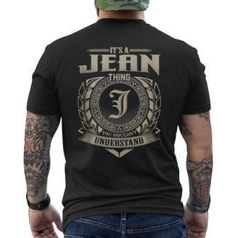 It's A Jean Thing You Wouldn't Understand Name Vintage Men's T-shirt Back Print - Seseable