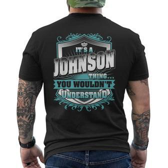 It's A Johnson Thing You Wouldn't Understand Classic Mens Back Print T-shirt - Seseable