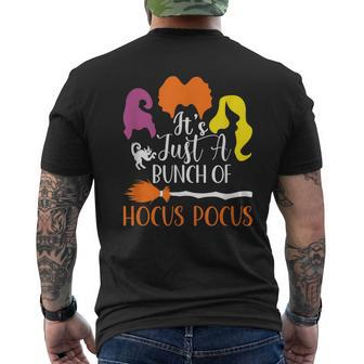 It's Just A Bunch Of Hocus Pocus Sanderson's Sisters Men's T-shirt Back Print - Monsterry CA