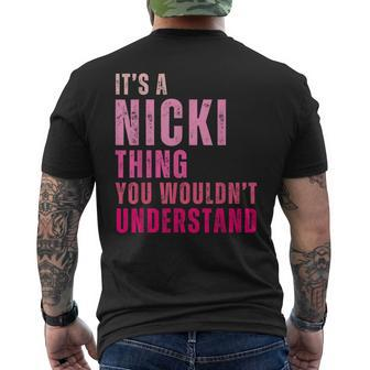 It's A Nicki Thing You Wouldn't Understand Nicki Vintage Men's T-shirt Back Print - Monsterry