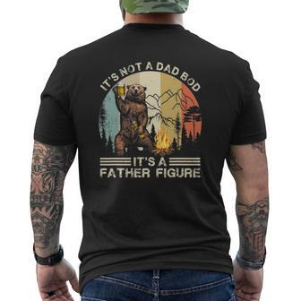 It's Not A Dad Bod It's Father Figure Bear Beer Retro Mens Back Print T-shirt | Mazezy