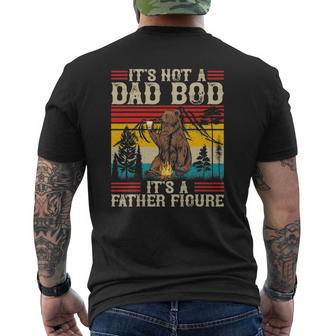 It's Not A Dad Bod It's Father Figure Retro Bear Beer Lover Mens Back Print T-shirt | Mazezy