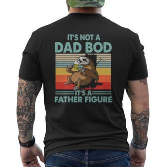 This It's Not A Dad Bod It's A Father Figure Sloth Beer Mens Back Print T-shirt | Mazezy