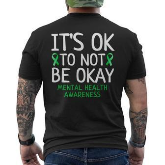 It's Ok To Not Be Okay Mental Health Awareness Men's T-shirt Back Print - Thegiftio UK