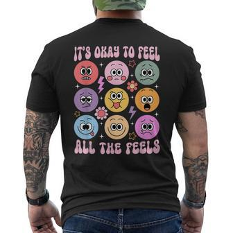It's Okay To Feel All The Feels Mental Health Men's T-shirt Back Print | Mazezy UK