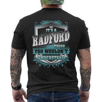It's A Radford Thing You Wouldn't Understand Name Vintage Men's T-shirt Back Print - Seseable