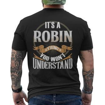 It's A Robin Thing You Wont Understand Men's T-shirt Back Print - Seseable