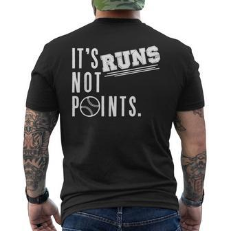 It's Runs Not Points Baseball Athlete Sport Men's T-shirt Back Print - Monsterry UK