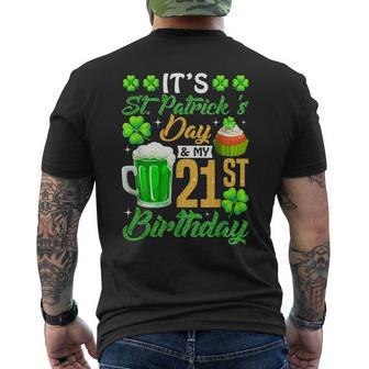 It's St Patrick's Day & My 21St Birthday Glass Of Beer Men Men's T-shirt Back Print - Monsterry DE