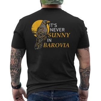 It's Never Sunny In Barovia Vintage Raven Bird Crows Men's T-shirt Back Print - Monsterry