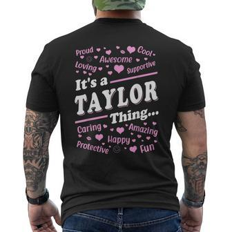 It's A Taylor Thing Proud Family Surname Taylor Men's T-shirt Back Print - Seseable