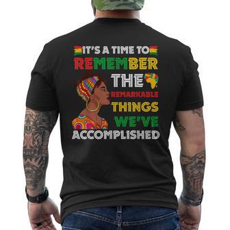 It's Time Remember Black History African Black Pride Women Men's T-shirt Back Print - Monsterry DE