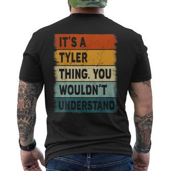 It's A Tyler Thing Tyler Name Personalized Men's T-shirt Back Print - Seseable