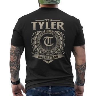 It's A Tyler Thing You Wouldn't Understand Name Vintage Men's T-shirt Back Print - Seseable