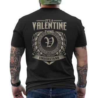 It's A Valentine Thing You Wouldn't Understand Name Vintage Men's T-shirt Back Print - Seseable