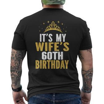 It's My Wife's 60Th Birthday 60 Years Old Wives Men's T-shirt Back Print - Thegiftio