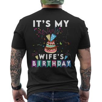 It's My Wife's Birthday Family Matching Confetti Cake Men's T-shirt Back Print - Monsterry