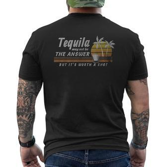 Its Worth Tequila Mens Back Print T-shirt - Thegiftio UK