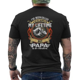 I've Been Called Lot Of Name But Papa Is My Favorite Mens Back Print T-shirt | Mazezy