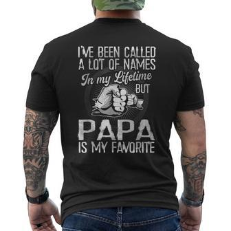 I've Been Called Lot Of Name But Papa Is My Favorite Mens Men's T-shirt Back Print - Seseable