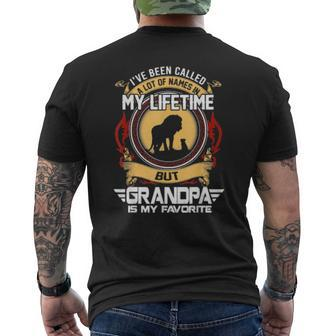 I've Been Called Names In My Life But Grandpa Is My Favorite Mens Back Print T-shirt | Mazezy