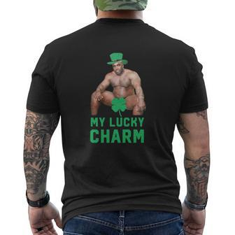 The Iykyk My Lucky Charm St Patricks Day Mens Back Print T-shirt - Thegiftio UK