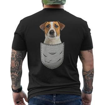 Jack Russell Terrier Jrt Chest Bag Pocket Dog Owners Men's T-shirt Back Print - Monsterry