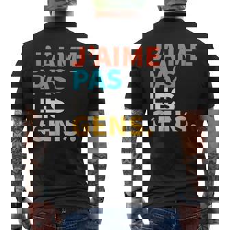 J'aime Pas Les Gens Humour T-shirt imprimé au dos - Cadeauxyz