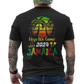 Jamaica 2024 Here We Come Matching Family Vacation Trip Men's T-shirt Back Print - Monsterry DE