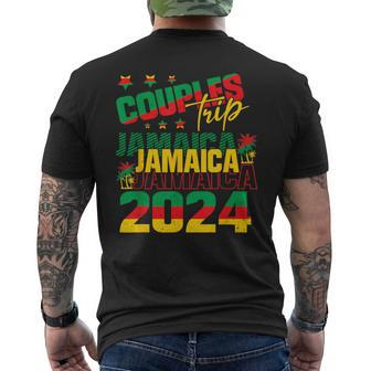 Jamaica Couples Trip Anniversary Vacation 2024 Caribbean Men's T-shirt Back Print - Monsterry UK