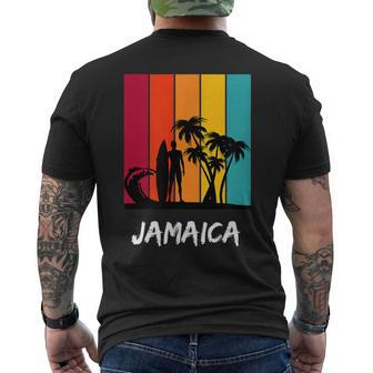 Jamaica Holiday Vacation Souvenir Retro Surfing Men's T-shirt Back Print - Thegiftio UK
