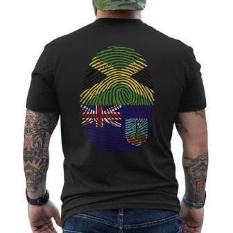 Jamaica Montserrat Fingerprint Jamaican Montserratian Roots Men's T-shirt Back Print - Thegiftio UK