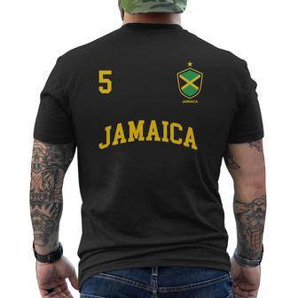 Jamaica Shirt Number 5 Soccer Team Sports Jamaican Flag Shirt Hoodie Tank Top Mens Back Print T-shirt - Thegiftio UK