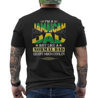 Jamaican Dad Father's Day Mens Back Print T-shirt | Mazezy