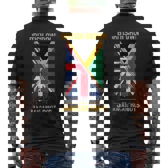 Jamaican Flag With Union Jack & British Caribbean Men's T-shirt Back Print - Thegiftio UK