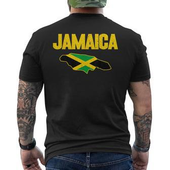 Jamaican Name Jamaica Flag For Jamaicans Jamaica Lover Men's T-shirt Back Print - Seseable